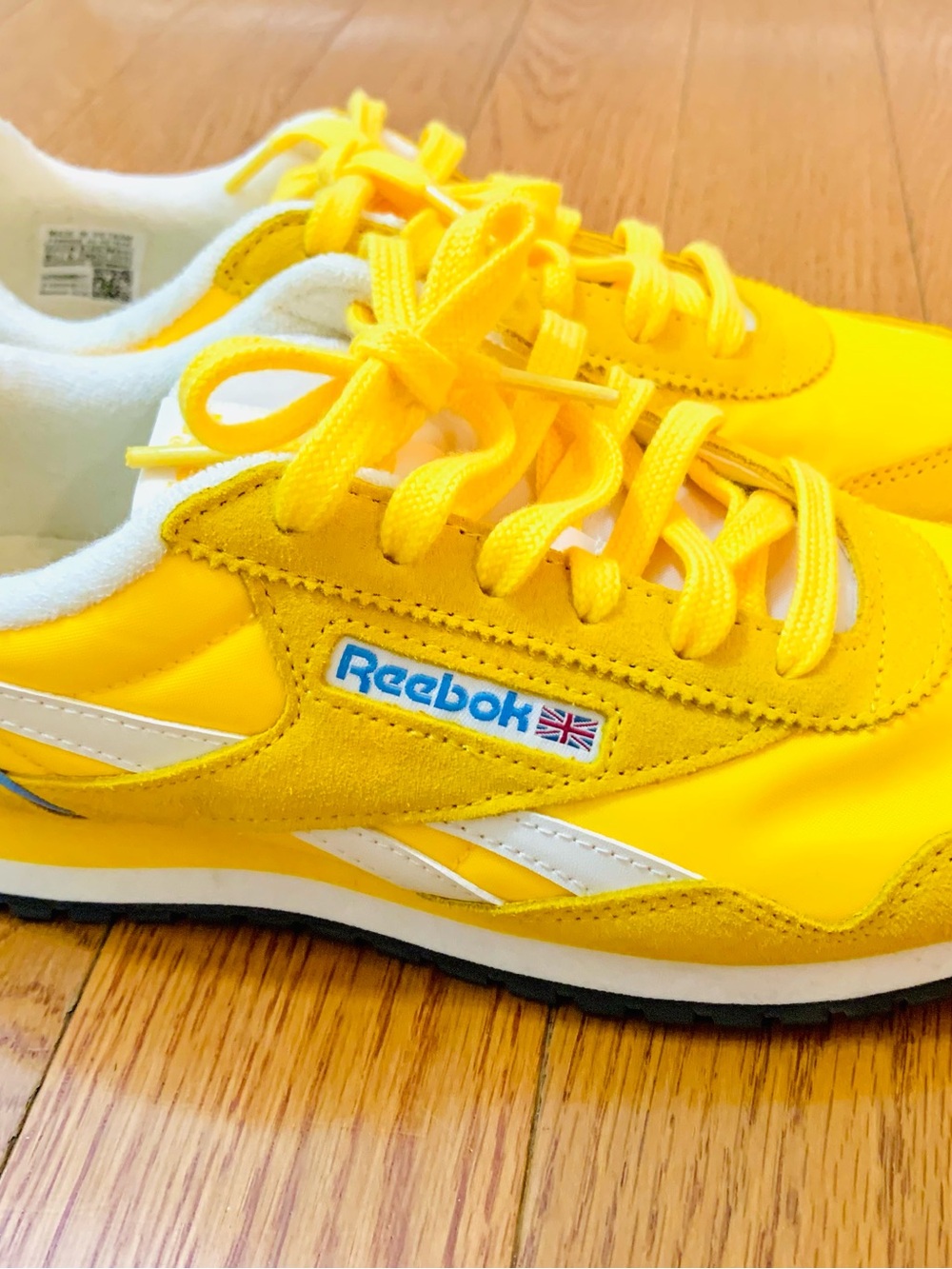 Reebok Yellow and White Sneakers